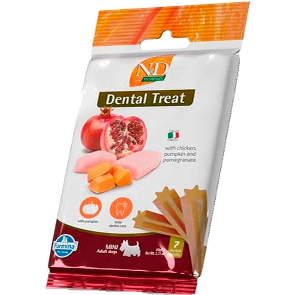 ND Narlı Balkabaklı Tavuklu Mini Köpek Ödülü Dental Treat 7'li Paket 8010276043160 Amazon Pet Center