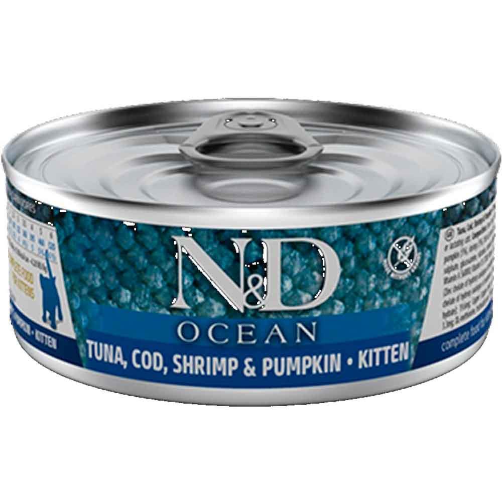 ND Ocean Yavru Kedi Konservesi Balkabaklı Balıklı Karidesli 70 Gr 8606014102918 Amazon Pet Center
