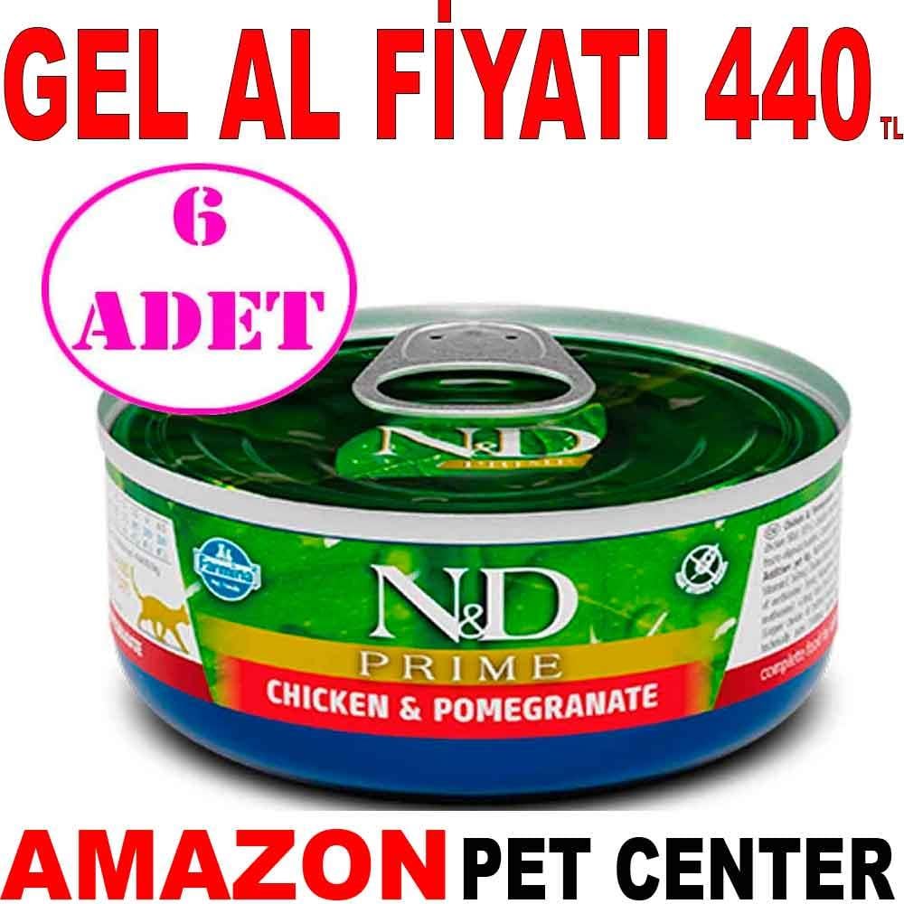 ND Prime Tahılsız Tavuklu Narlı Kedi Konservesi 70 Gr 6 AD Gel Al 18789003 Amazon Pet Center