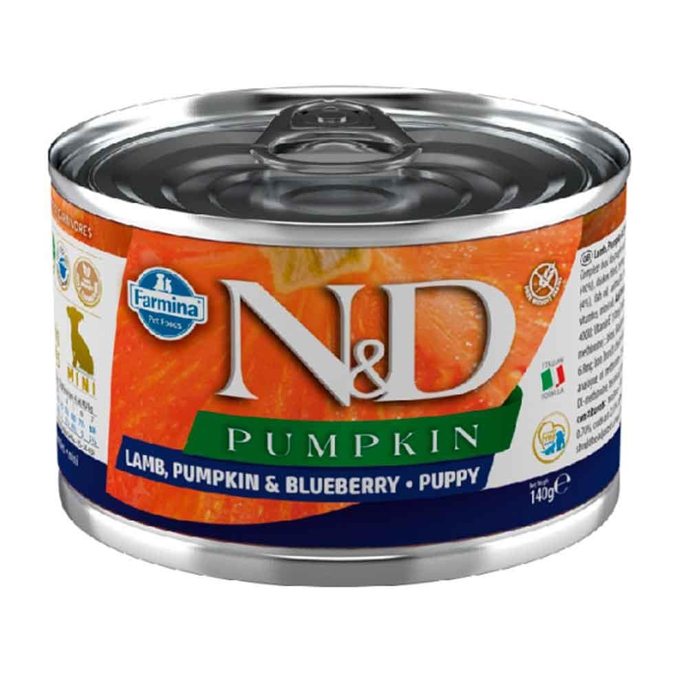 N&D Pumpkin Bal Kabaklı Kuzulu Küçük Irk Yavru Köpek Konservesi 140 Gr 8606014102307 Amazon Pet Center
