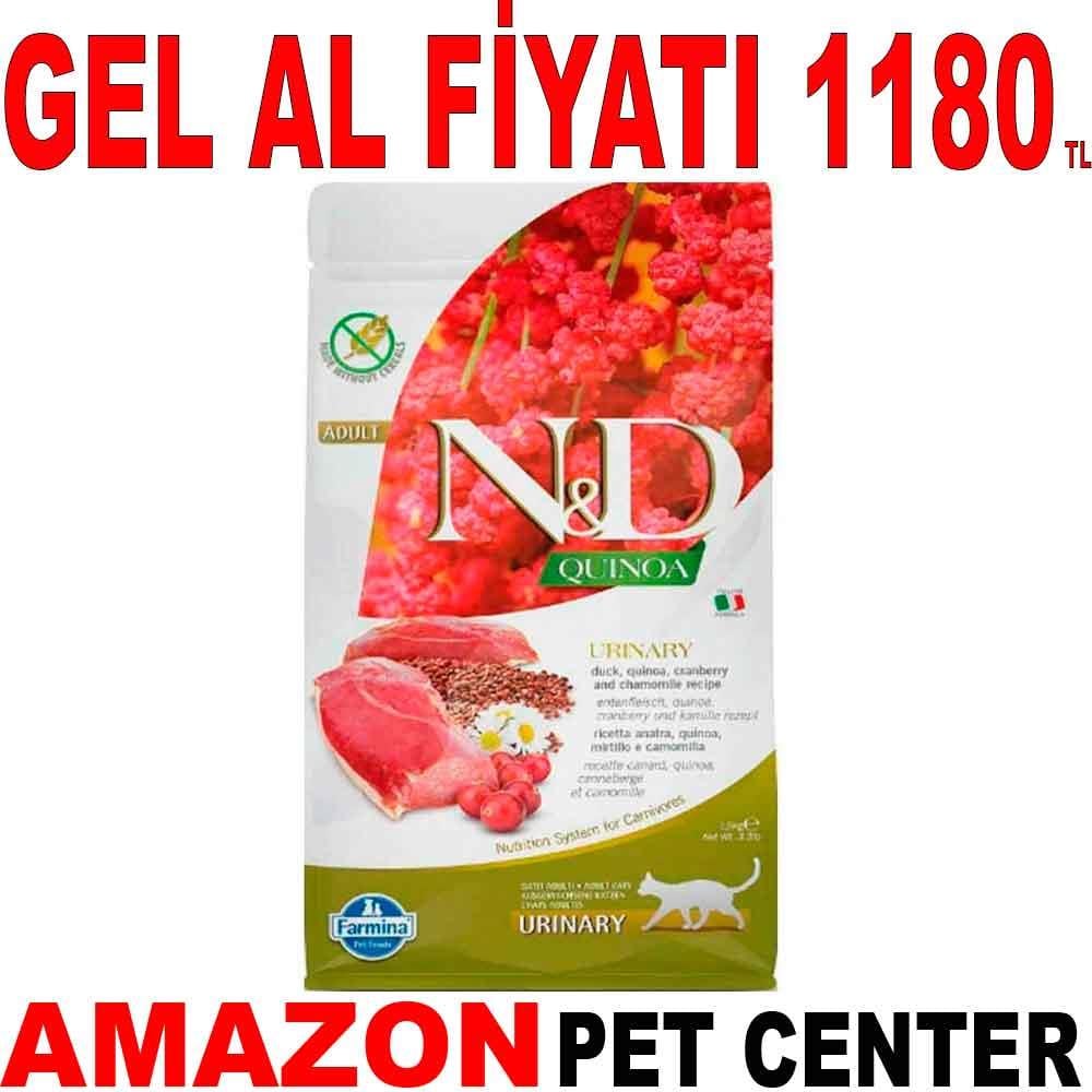 ND Quinoa Tahılsız Ördek Etli Urinary Kedi Maması 1,5 Kg Gel Al 20006006 Amazon Pet Center