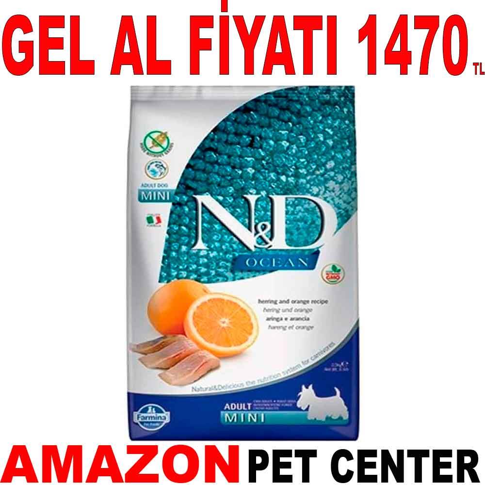 N&D Tahılsız Balıklı ve Portakallı Yetişkin Mini Köpek Maması 2,5 Kg Gel Al 18598001 Amazon Pet Center
