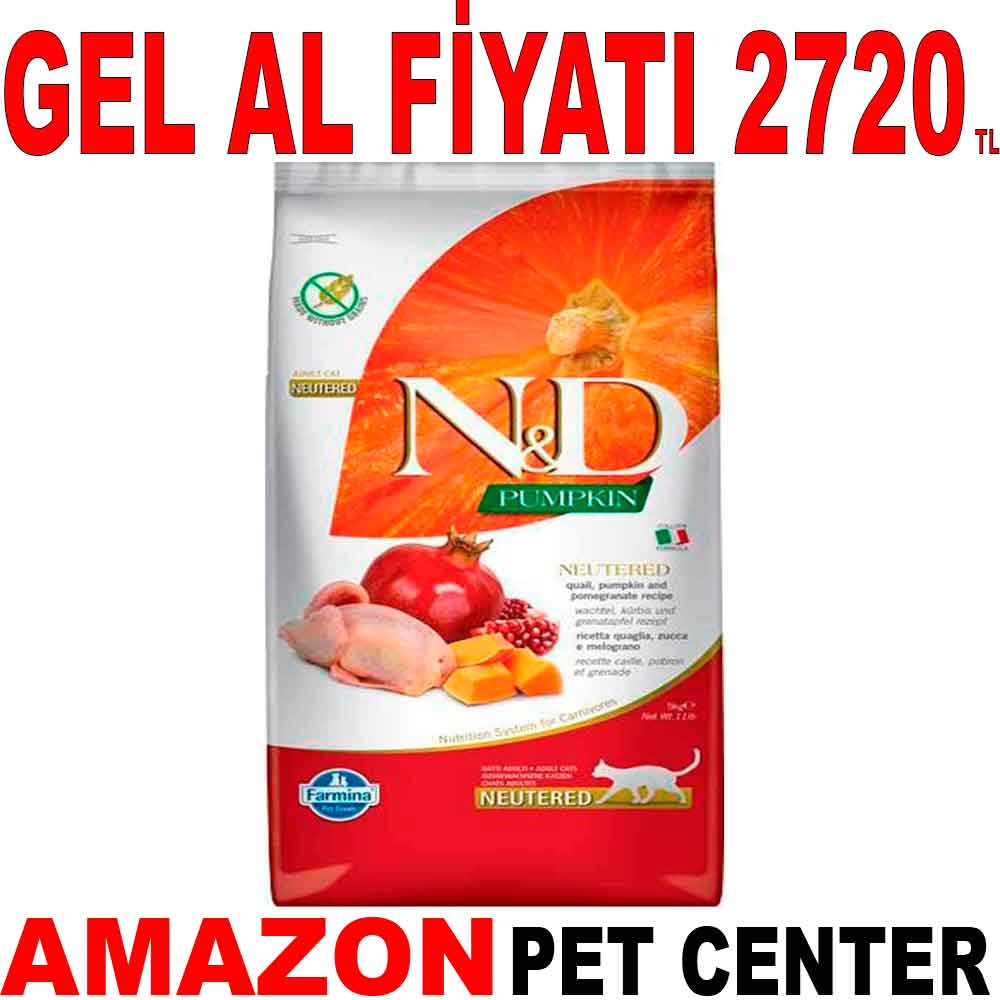 ND Tahılsız Balkabağı Bıldırcın Nar Kısır Kedi Maması 5 Kg Gel Al 18626001 Amazon Pet Center