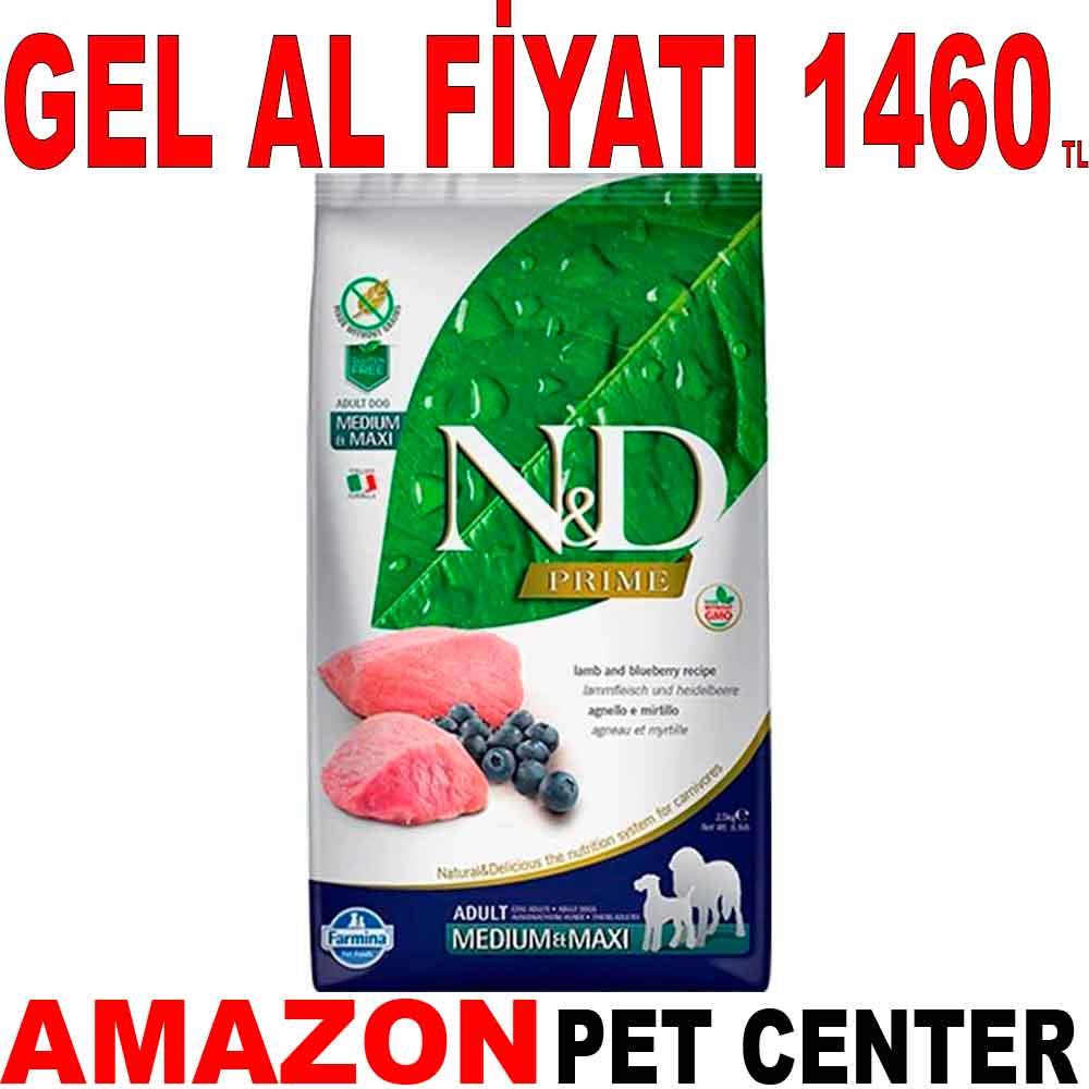 ND Tahılsız Köpek Maması Kuzu Etli Yaban Mersinli 2.5 Kg Gel Al 18603002 Amazon Pet Center