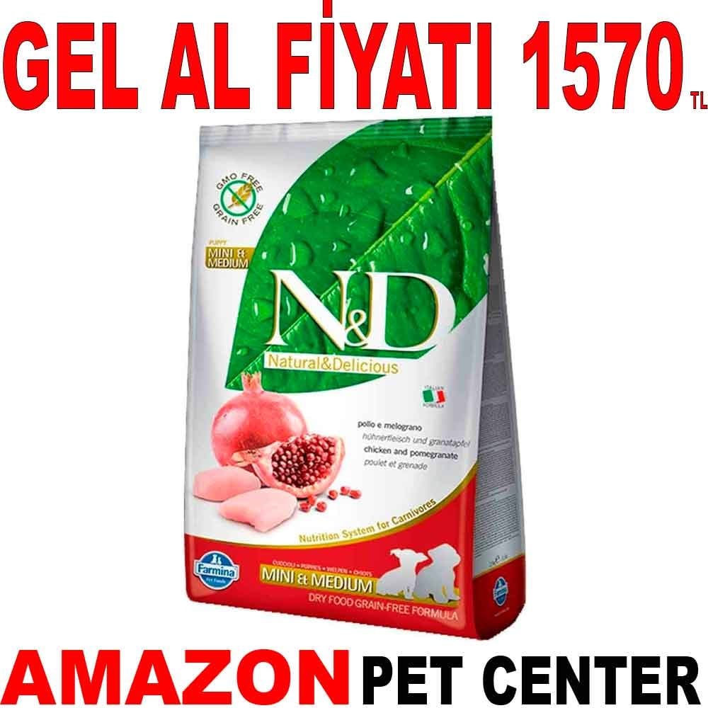 ND Tavuk Etli Narlı Tahılsız Küçük Irk Yavru Köpek Maması 2.5 Kg Gel Al 18613001 Amazon Pet Center