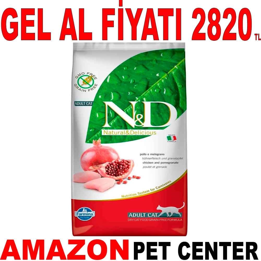 ND Tavuk ve Narlı Tahılsız Kedi Maması 5 Kg Gel Al 18632002 Amazon Pet Center