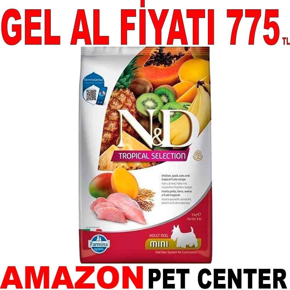 ND Tropical Meyveli Mini Irk Köpek Maması Tavuklu 1.5 Kg Gel Al 19445007 Amazon Pet Center