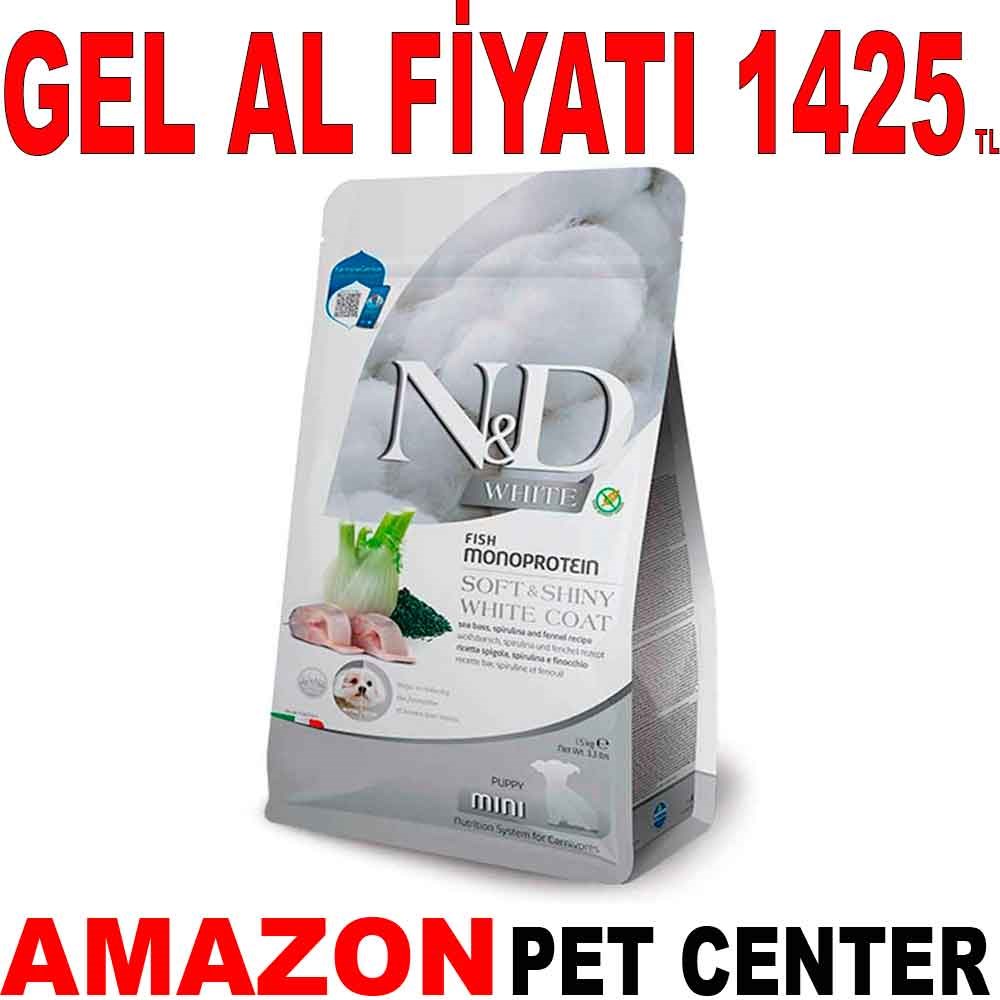 ND White Balıklı Spirulinalı Mini Yavru Köpek Maması 1,5 Kg Gel Al 21768002 Amazon Pet Center