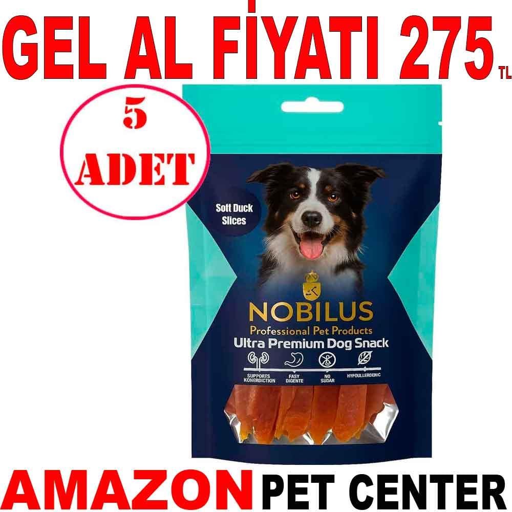 Nobilus Köpek Ödül Maması Yumuşak Ördek Dilimleri 80 Gr 5 AD 22304001 Amazon Pet Center
