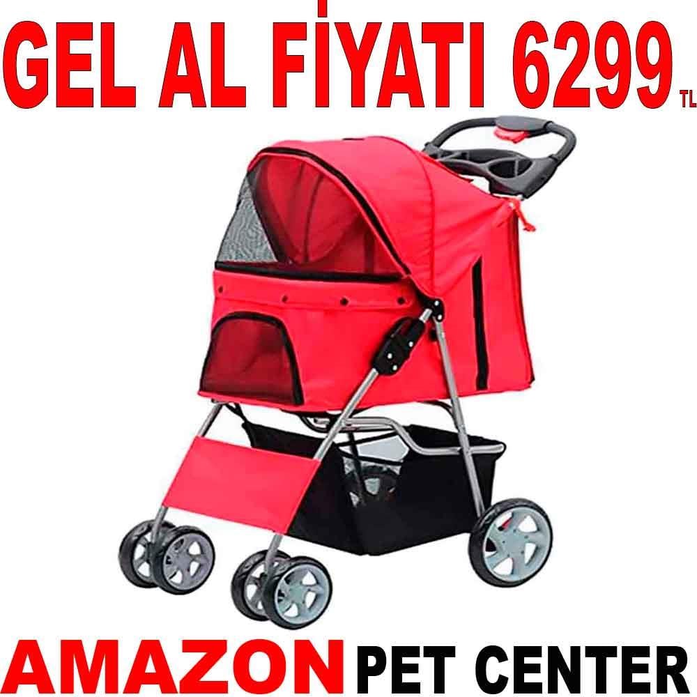 Pawise Köpek Arabası Kırmızı 68x46x100 Cm 35000730 Amazon Pet Center