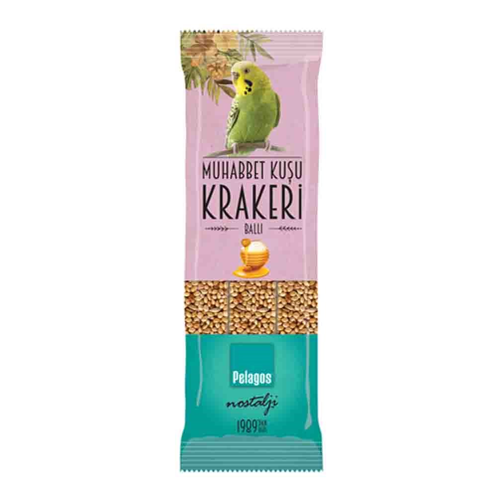 Pelagos Muhabbet Kuşları için Ballı Kraker 3x28 Gr 8680468041641 Amazon Pet Center