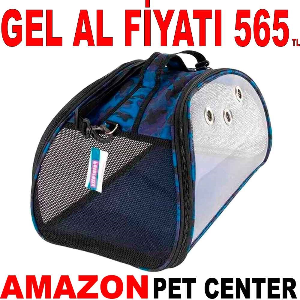Pet Pretty Kedi Köpek İçin Şeffaf Mavi Kamuflaj Çanta 50x28x28 Cm Gel Al 35012016 Amazon Pet Center