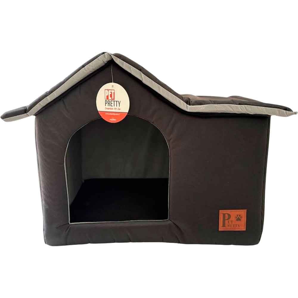 Pet Pretty Kedi Köpek Yatağı Villa Kulübe Siyah 8681999480824 Amazon Pet Center