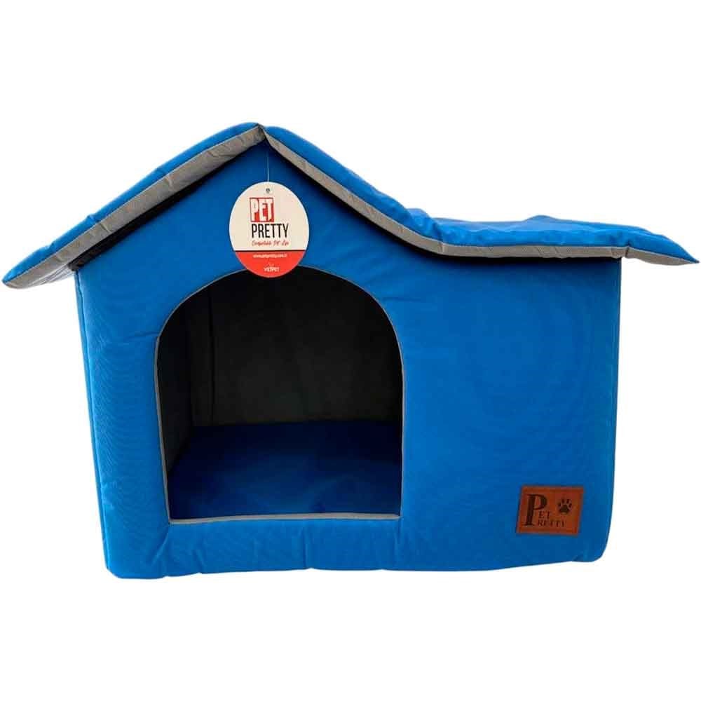 Pet Pretty Kedi Köpek Yatağı Villa Kulübe Mavi 8681999480848 Amazon Pet Center