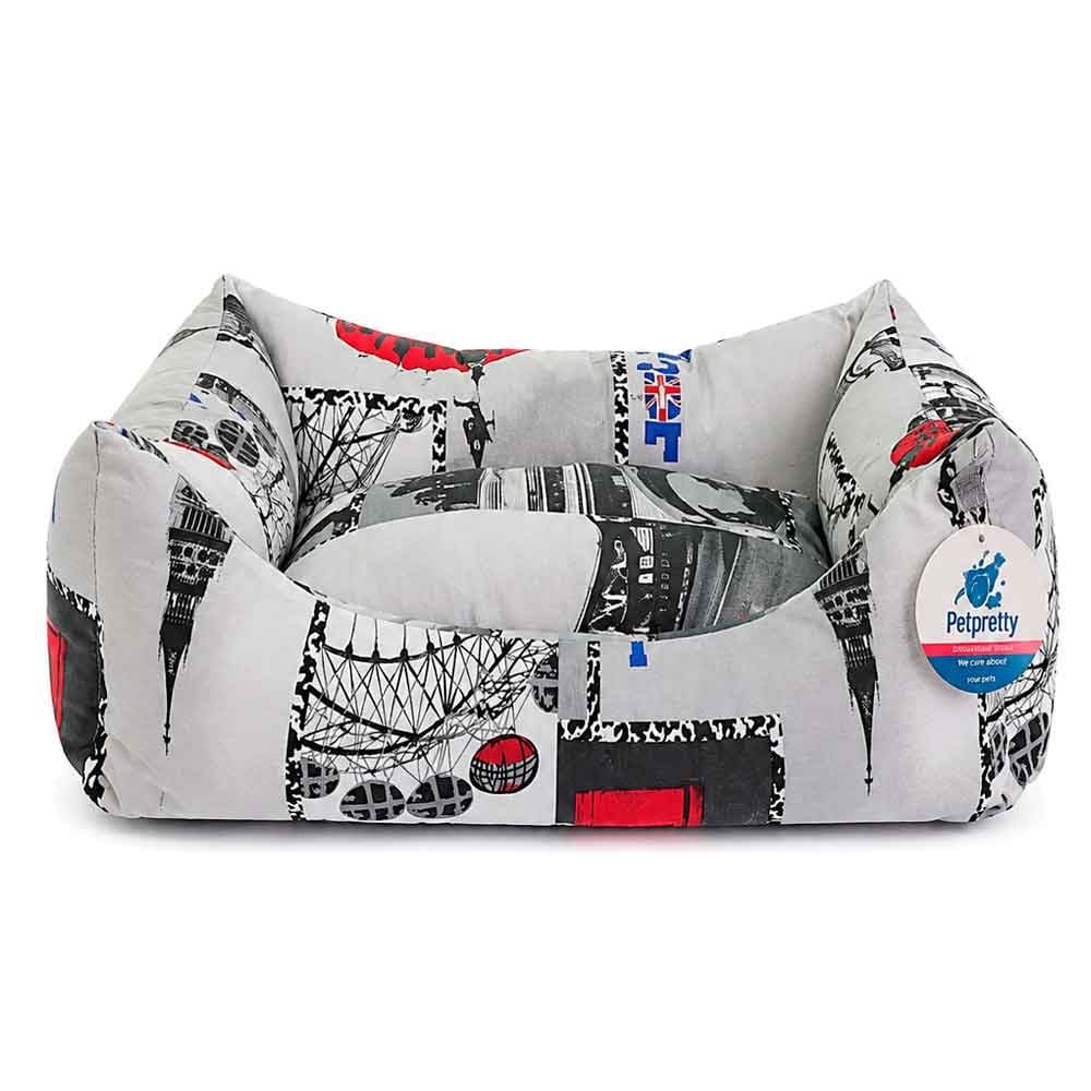 Pet Pretty Kedi Köpek Yatağı Yazlık Kumaş Koltuk Yatak London 75x60x15 Cm 8681999486079 Amazon Pet Center