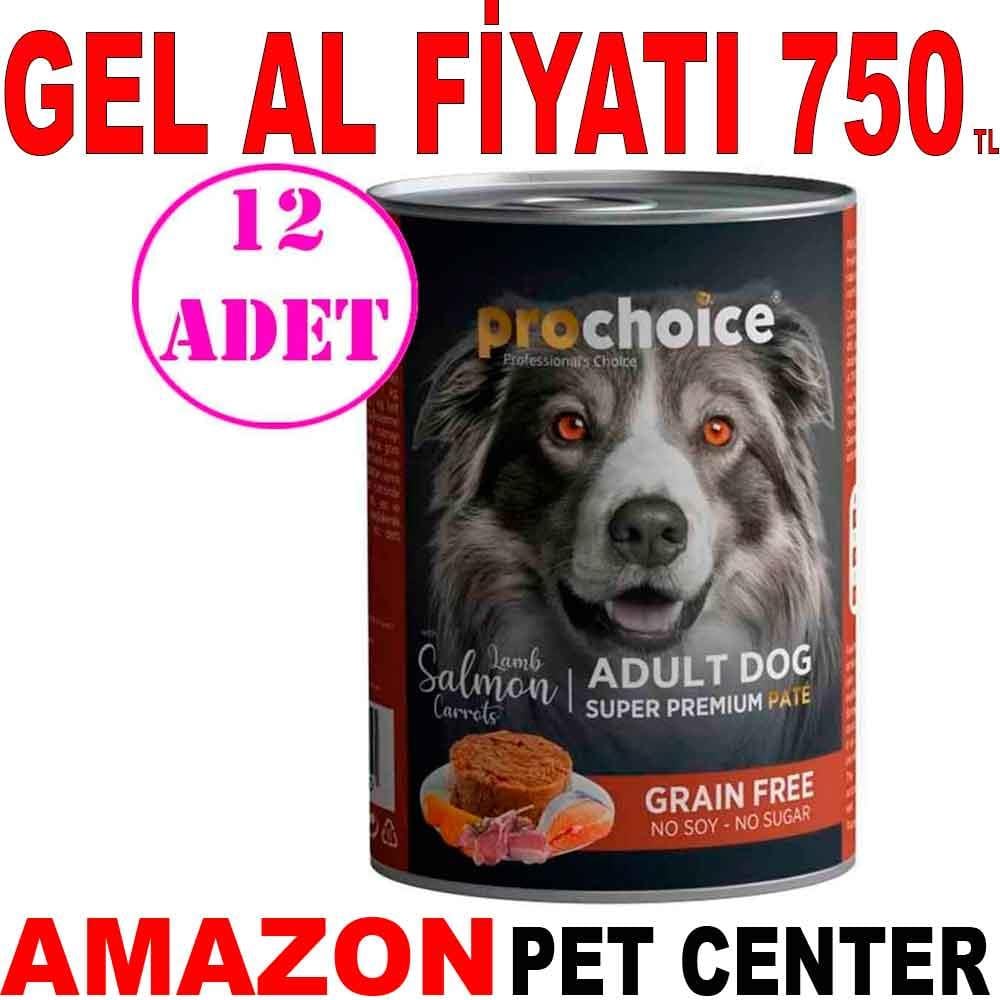 Pro Choice Kuzu ve Somonlu Pate Köpek Konservesi 400 Gr 12 AD Gel Al 19994000 Amazon Pet Center