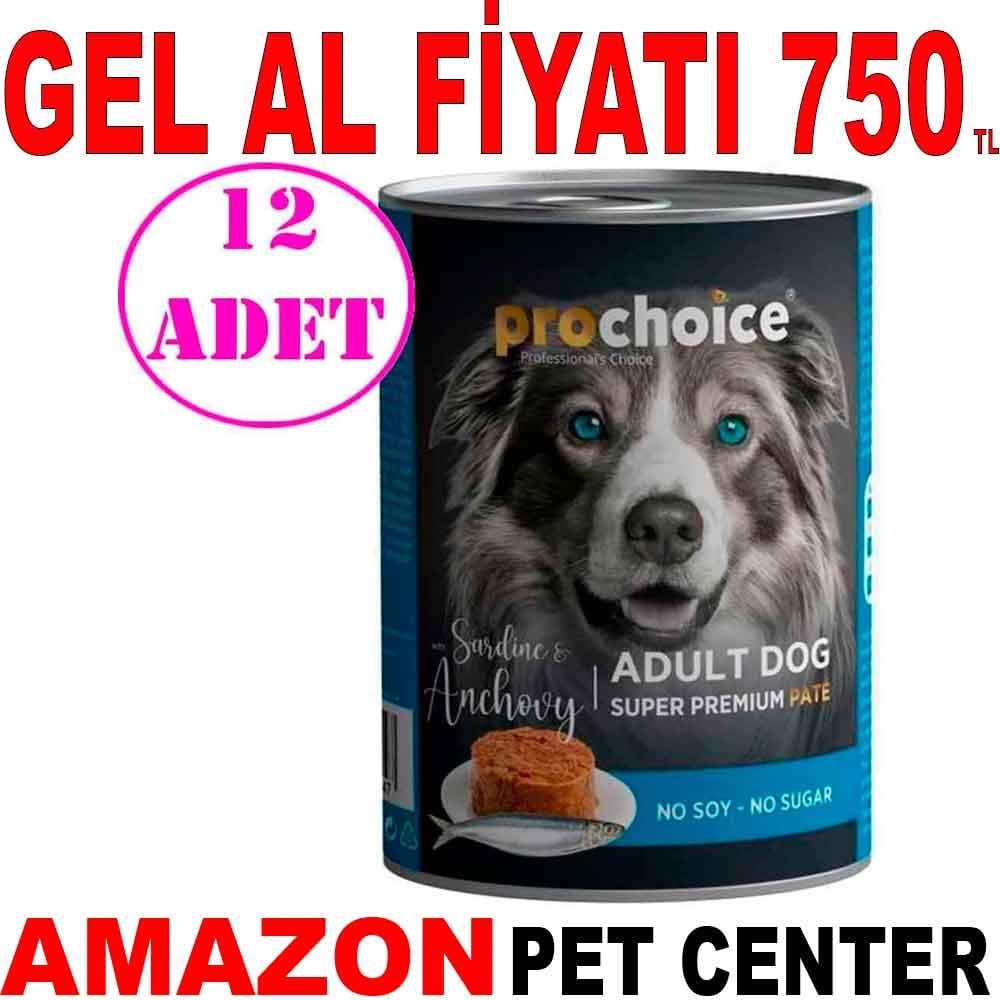 Pro Choice Sardalya ve Hamsili Pate Köpek Konservesi 400 Gr 12 Ad 19995007 Amazon Pet Center