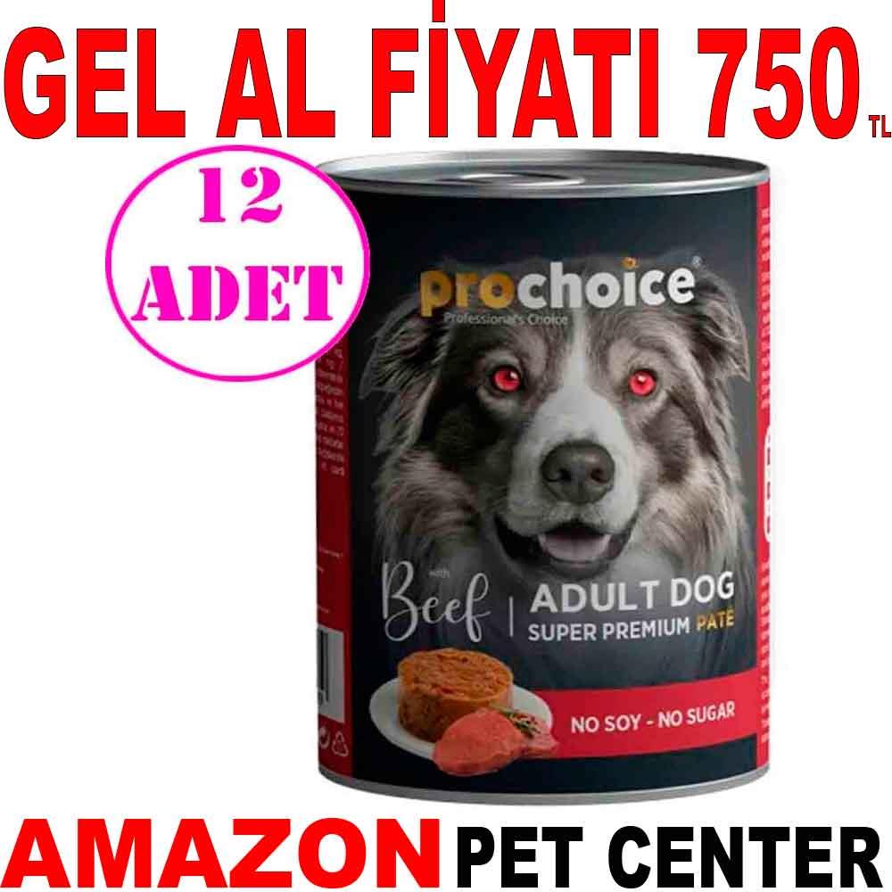 Pro Choice Sığır Etli Püre Köpek Konservesi 400 Gr 12 AD 19066004 Amazon Pet Center