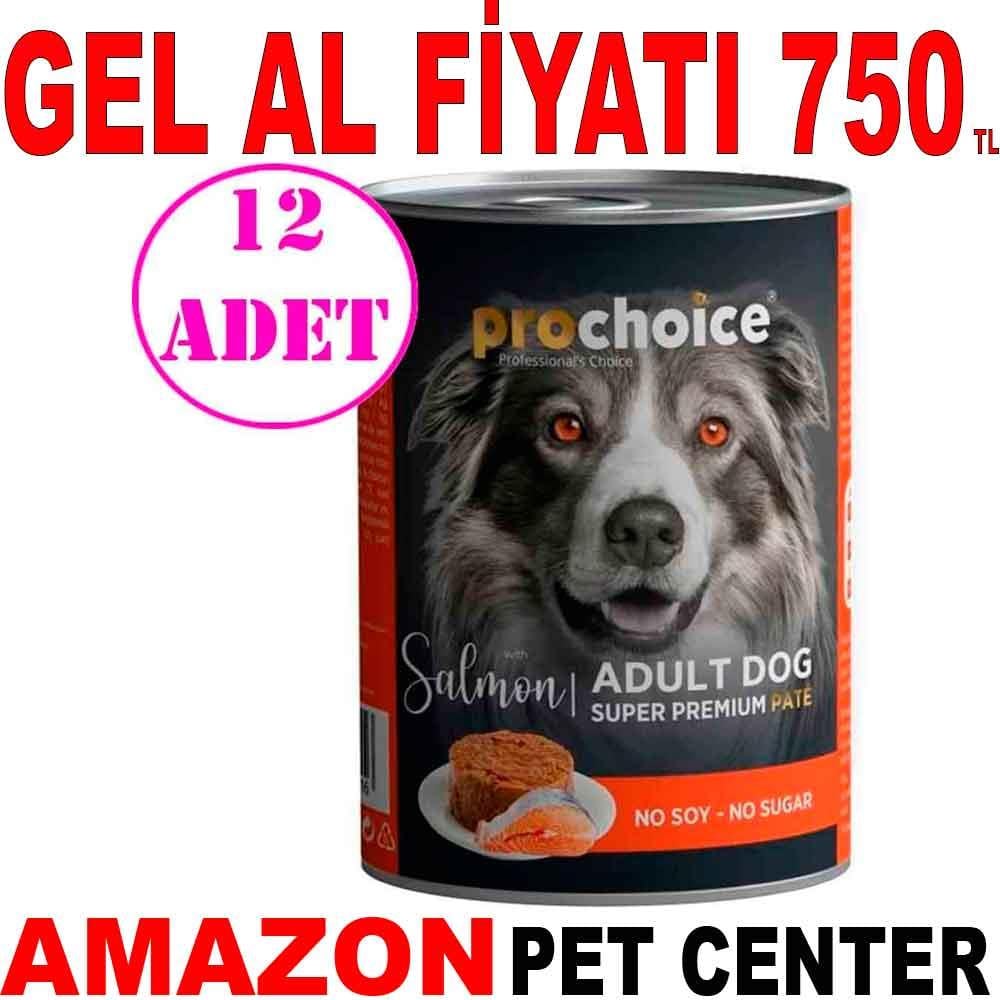 Pro Choice Somonlu Köpek Konservesi Pate 400 Gr 12 AD Gel Al 19028002 Amazon Pet Center