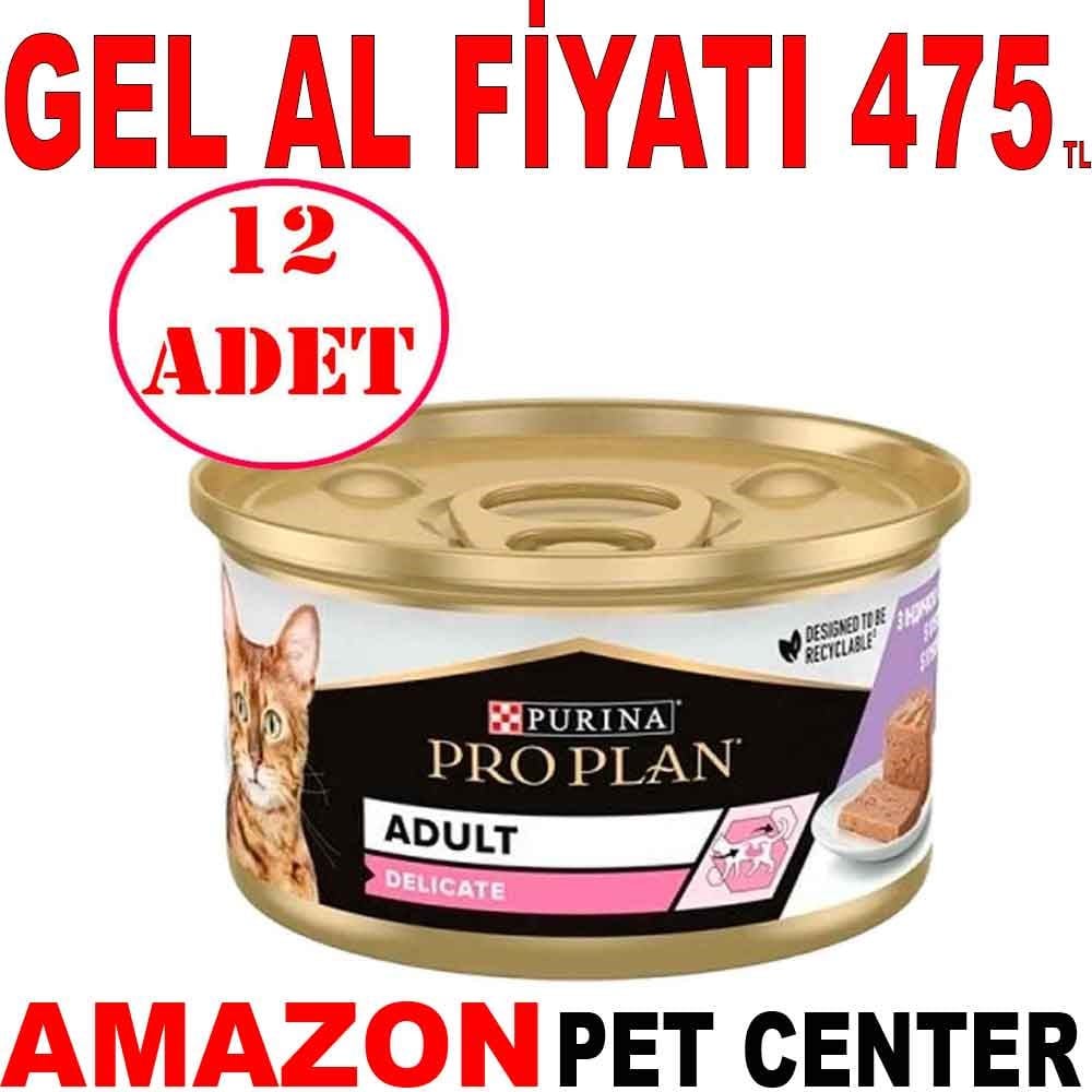 Pro Plan Delicate Hindili Ezme Kedi Konservesi 85 Gr 12 Ad Gel Al 35007289 Amazon Pet Center