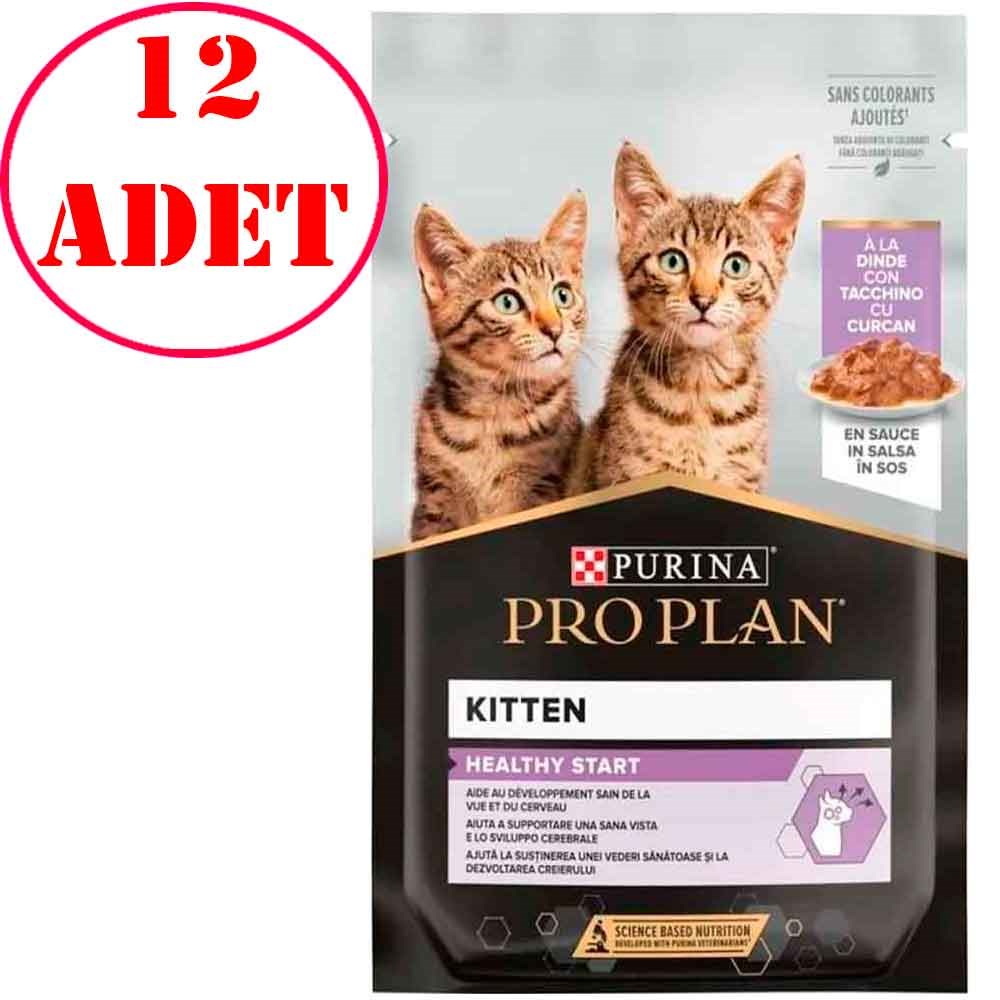 Pro Plan Kitten Hindi Etli Pouch Yavru Kedi Konservesi 85 Gr 12 Ad 35007371 Amazon Pet Center