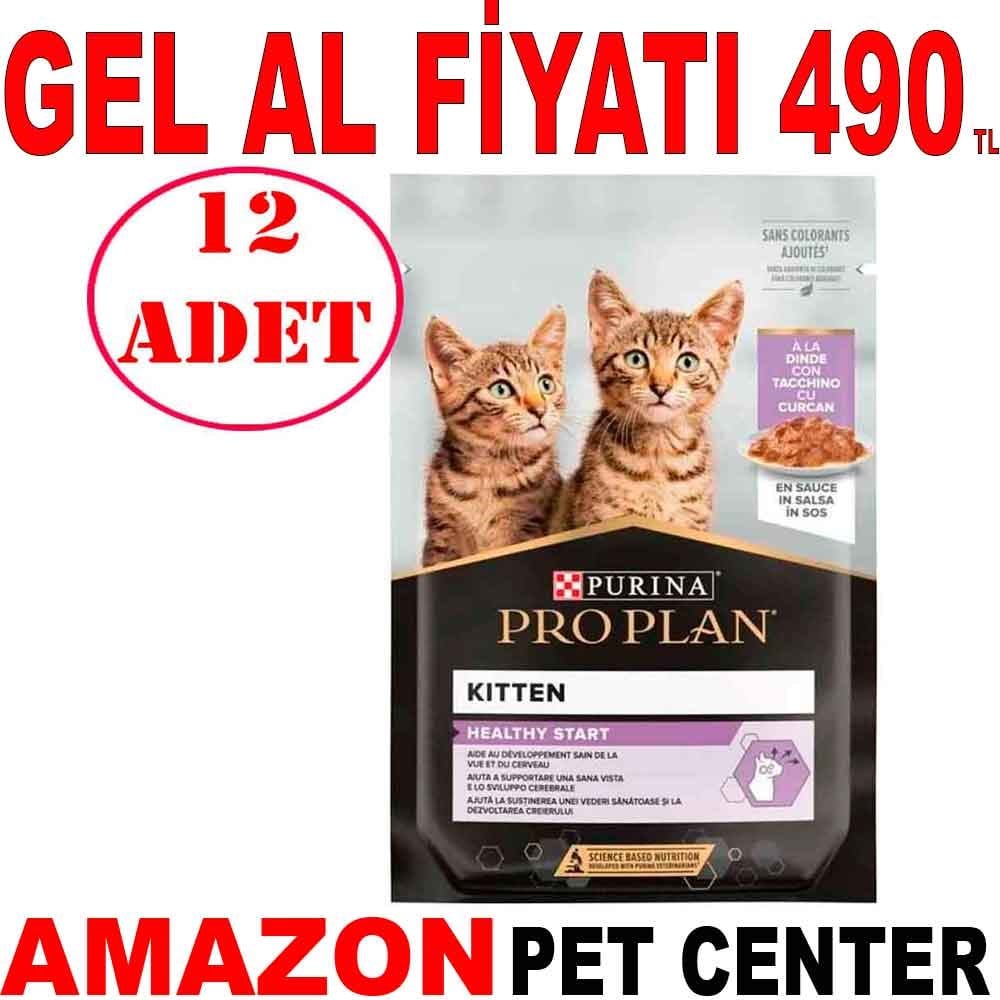 Pro Plan Kitten Hindi Etli Pouch Yavru Kedi Konservesi 85 Gr 12 Ad Gel Al 35007388 Amazon Pet Center