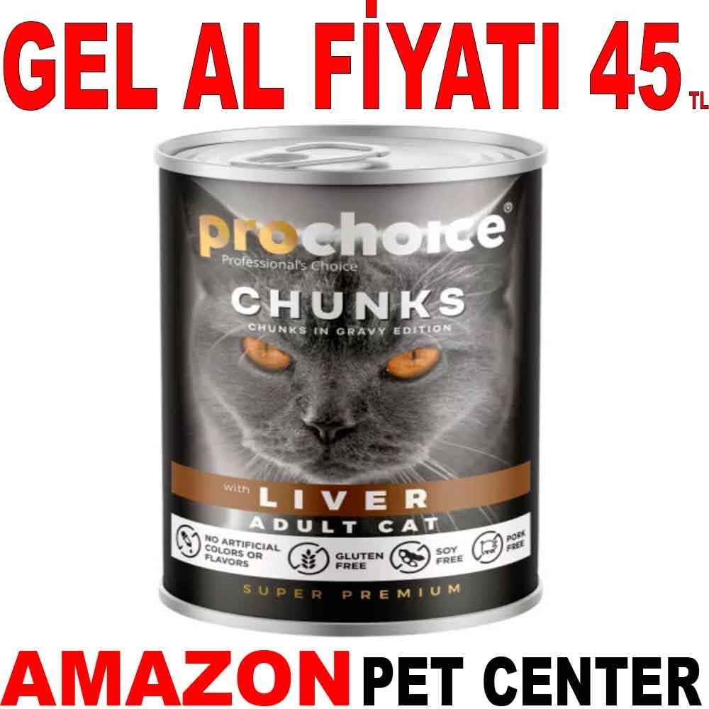 ProChoice Ciğerli Parçalı Gravy Kedi Konservesi 400 Gr 35001096 Amazon Pet Center