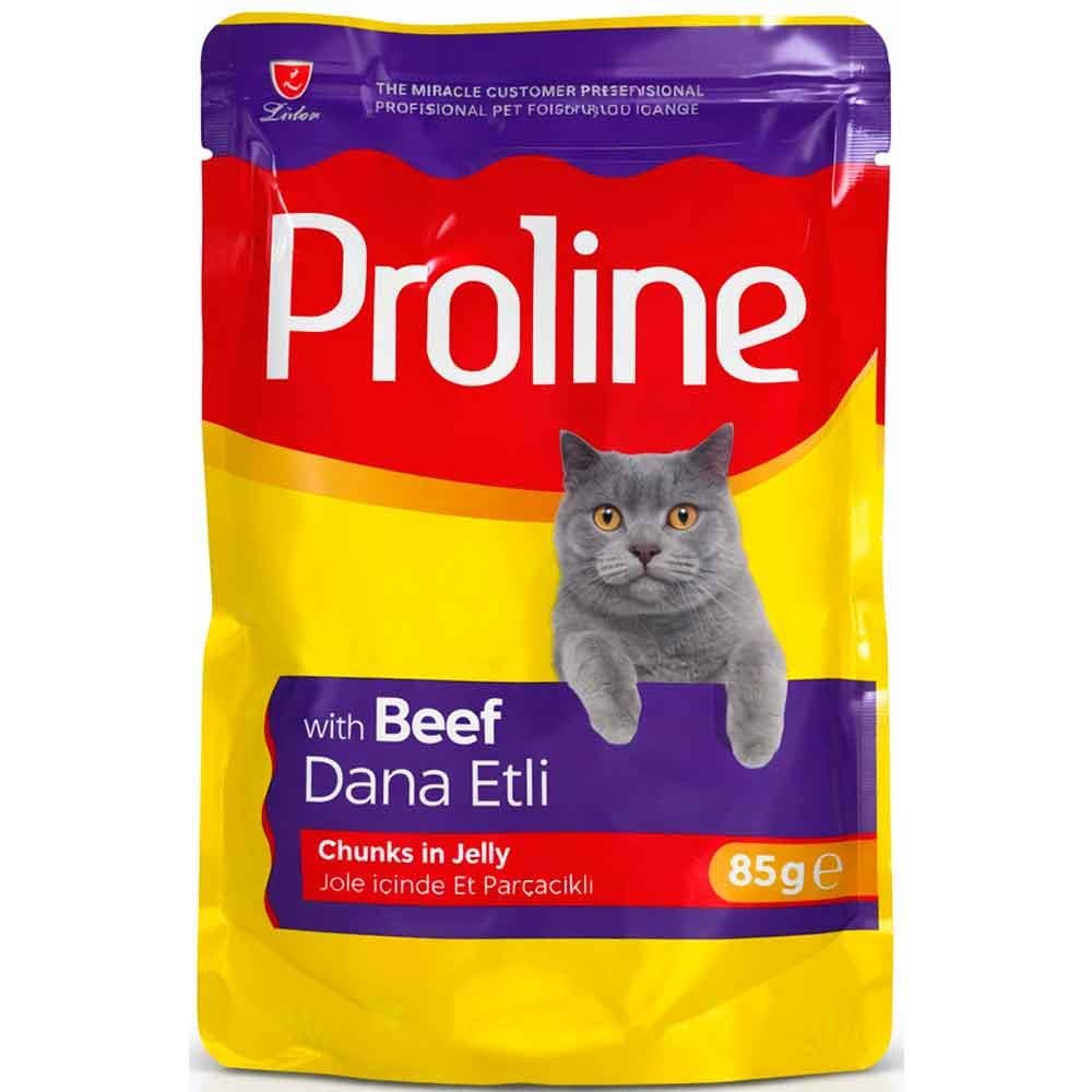 Proline Kedi Konservesi Dana Etli Jelly İçinde Parçacıklı 85 Gr 8698995033244 Amazon Pet Center