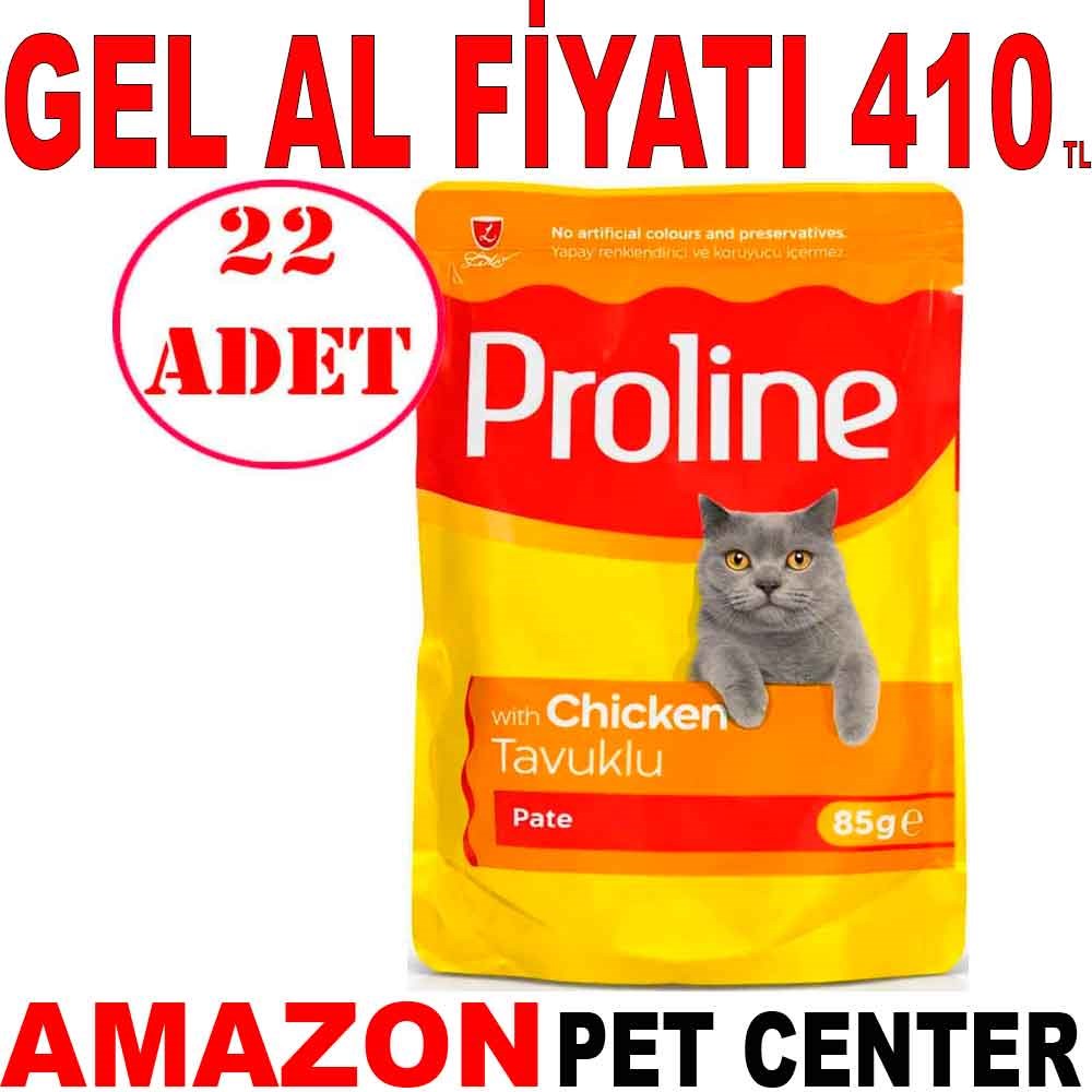 Proline Kedi Konservesi Tavuklu Pate 85 Gr 22 AD Gel Al 35005803 Amazon Pet Center