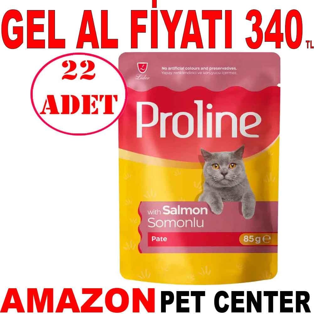 Proline Pate Somonlu Kedi Pouch Yaş Mama 85 Gr 22 AD Gel Al 35006596 Amazon Pet Center