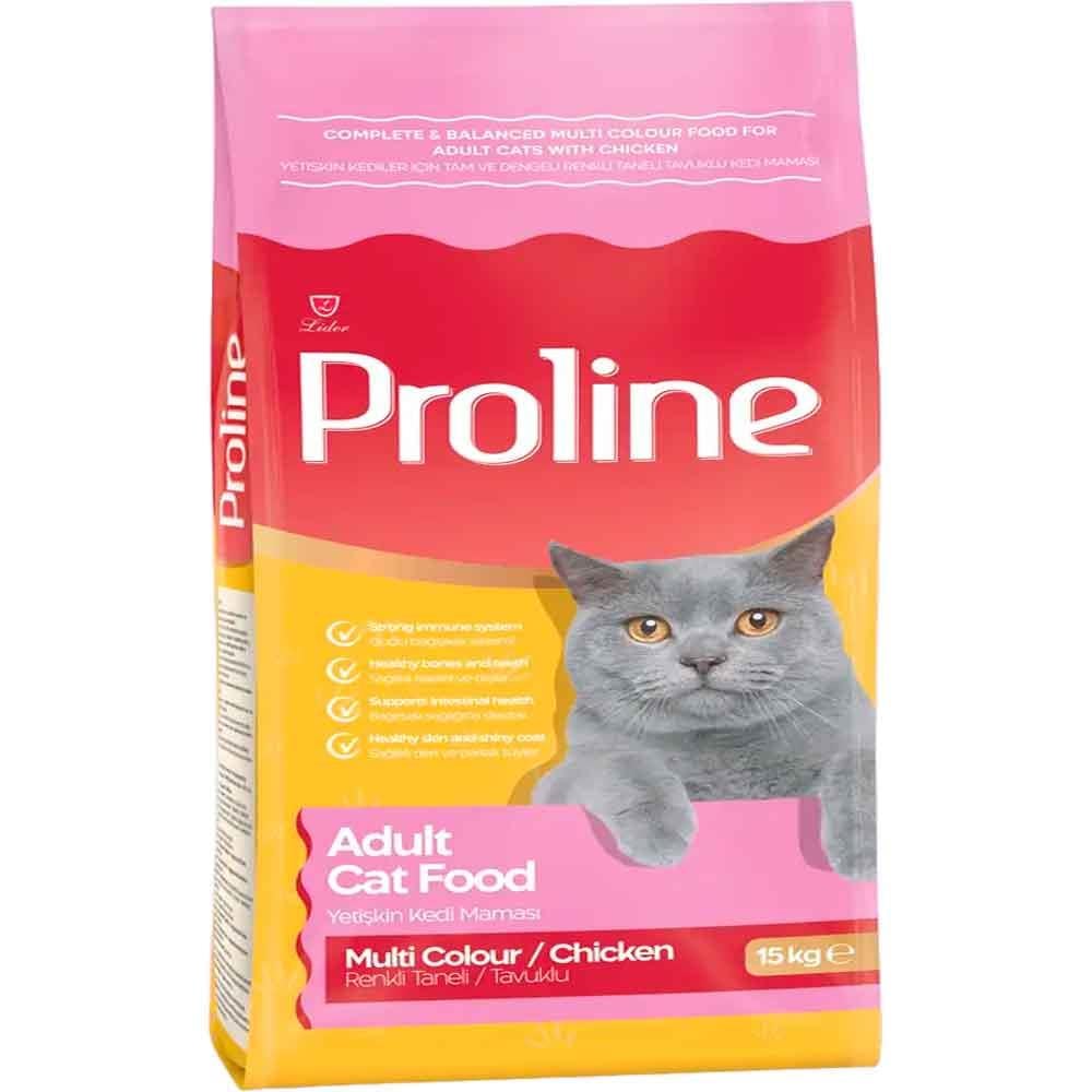 Proline Renkli Tavuklu Kedi Maması 15 Kg 8698995010023 Amazon Pet Center