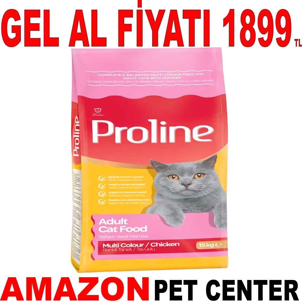 Proline Renkli Tavuklu Kedi Maması 15 Kg 17976008 Amazon Pet Center