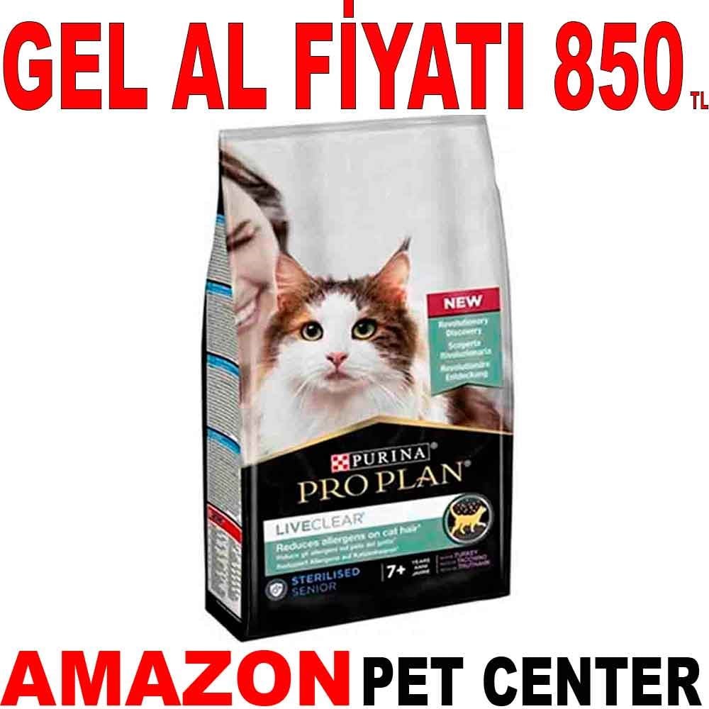 Proplan LiveClear +7 Hindili Alerjen Azaltan Kısırlaştırılmış Yaşlı Kedi Maması 1.4 Kg Gel Al 35007180 Amazon Pet Center