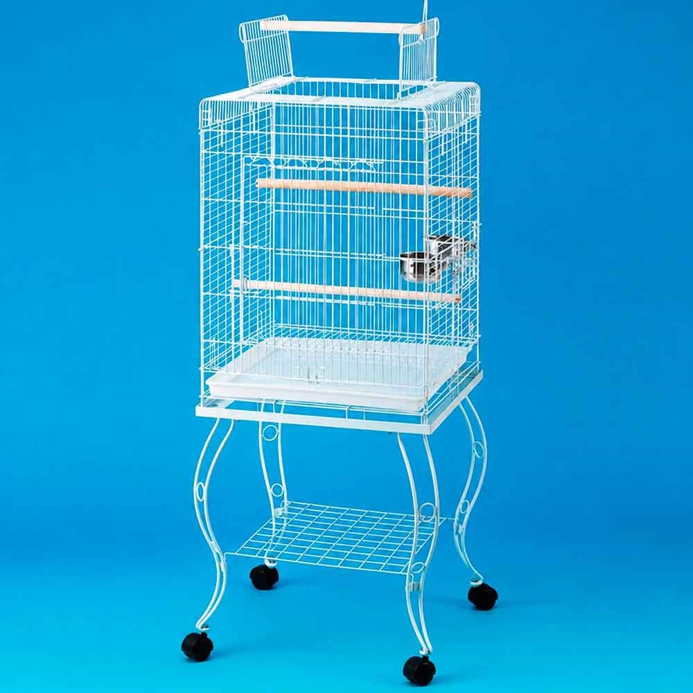 QH Sehpalı Papağan Kafesi Beyaz 51x51x129 Cm 901 AB 19919003 Amazon Pet Center