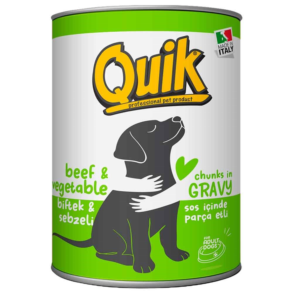Quik Biftekli Sebzeli Köpek Konservesi 415 gr 8680468045496 Amazon Pet Center