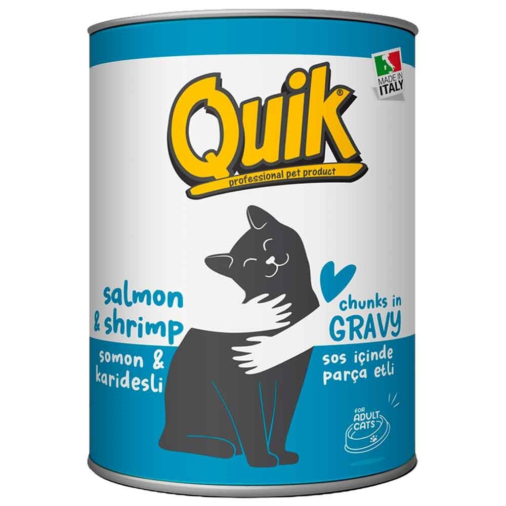 Quik Kedi Konservesi Somon Karides 415 gr 8680468041252 Amazon Pet Center