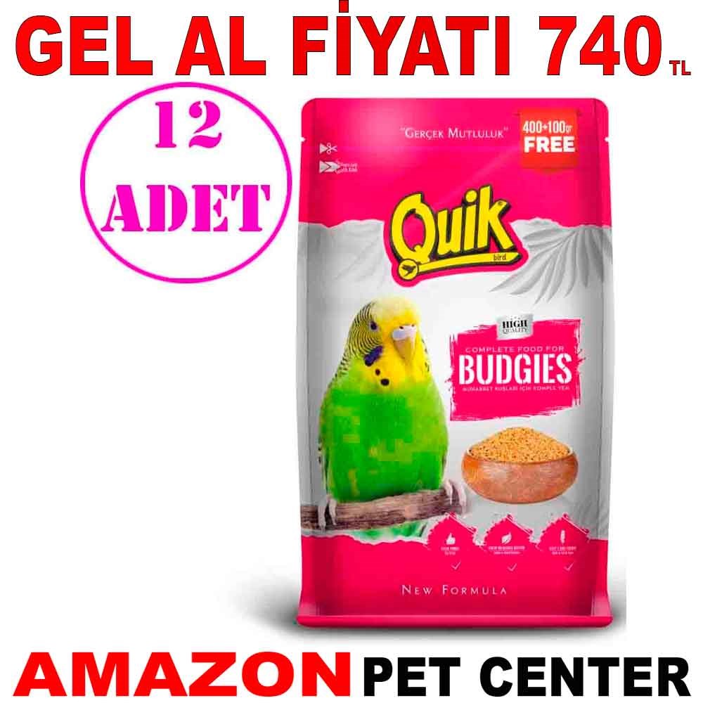 Quik Muhabbet Yemi 400+100 Gr 12 AD Gel Al 19562001 Amazon Pet Center