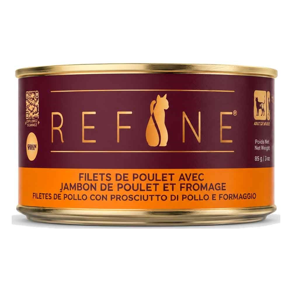 Refine Kısırlaştırılmış Kedi Konservesi Tavuk Jambonlu ve Peynirli 85 Gr 8850477030701 Amazon Pet Center
