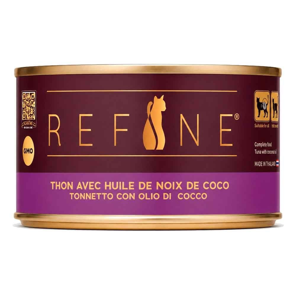 Refine Kısırlaştırılmış Kedi Konservesi Hindistan Cevizi Yağlı Ton Balıklı 85 Gr 8850477030695 Amazon Pet Center