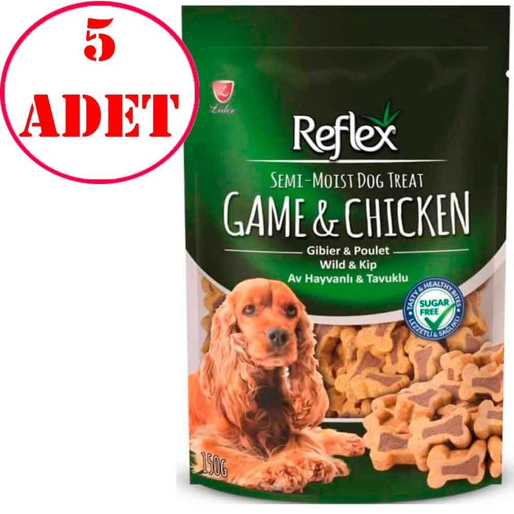 Reflex Av Hayvanlı ve Tavuklu Yumuşak Köpek Ödülü 150 Gr 5 AD 35005605 Amazon Pet Center
