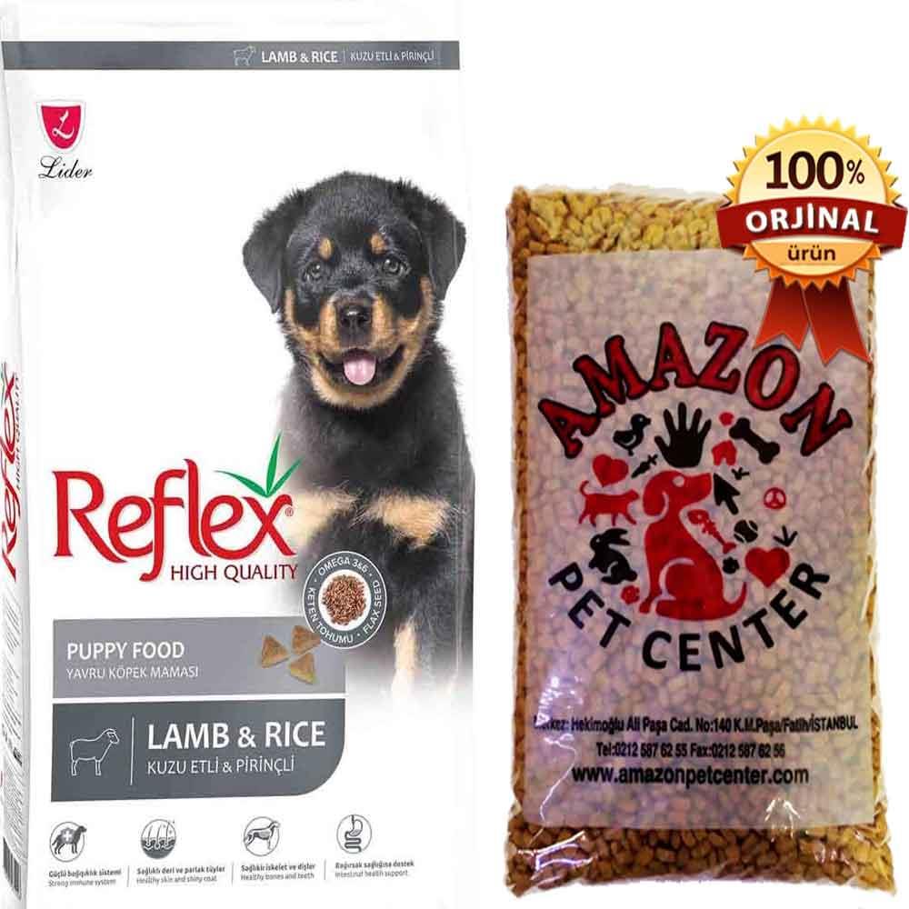 Reflex Kuzu Etli ve Pirinçli Yavru Köpek Maması Açık 1 Kg 32100907 Amazon Pet Center