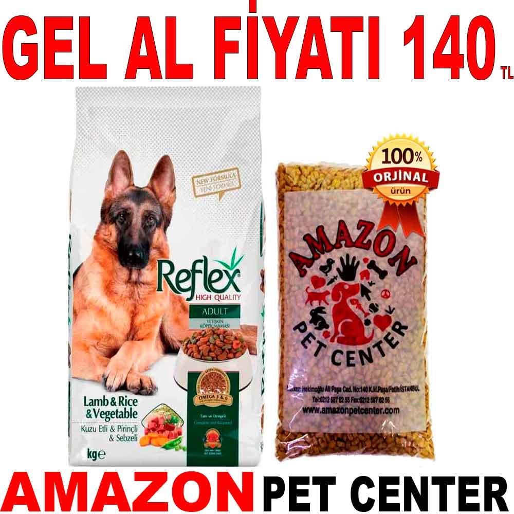 Reflex Kuzulu ve Sebzeli Yetişkin Köpek Maması Açık 1 Kg 35001386 Amazon Pet Center