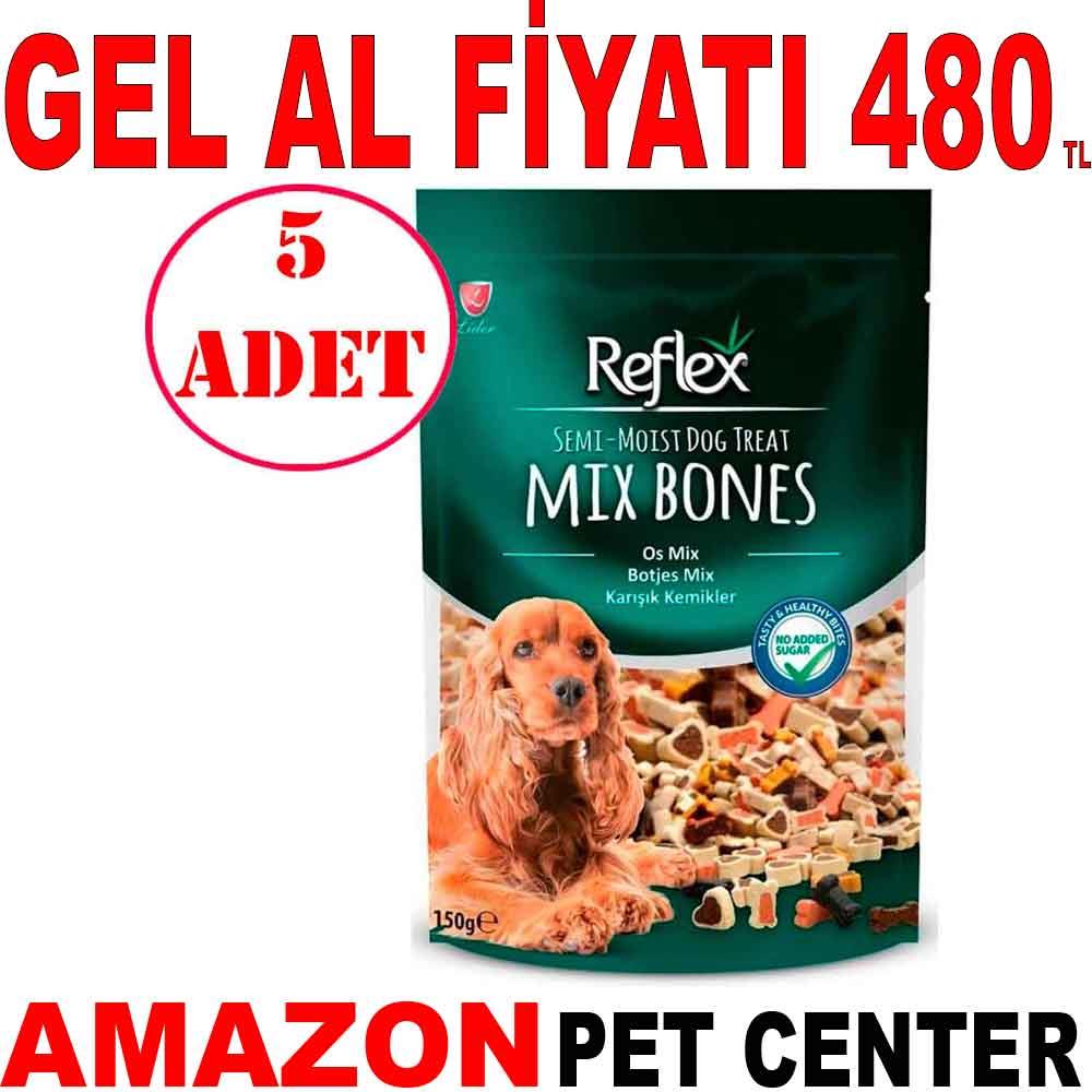 Reflex Mix Bones Karışık Kemikler Yumuşak Köpek Ödülü 150 Gr 5 AD 35005575 Amazon Pet Center