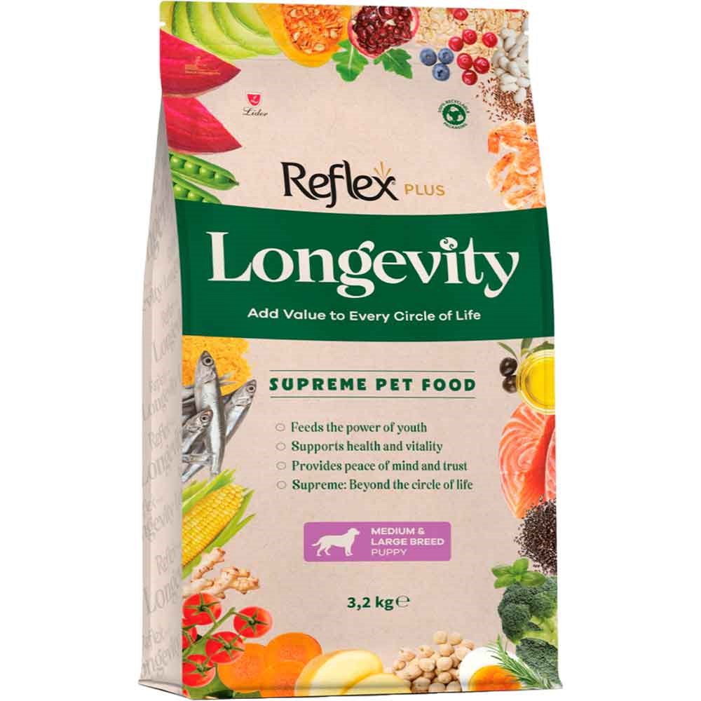 Reflex Plus Longevity Hipoalerjenik Orta ve Büyük Irk Yavru Köpek Maması 3,2 Kg 8698995038621 Amazon Pet Center