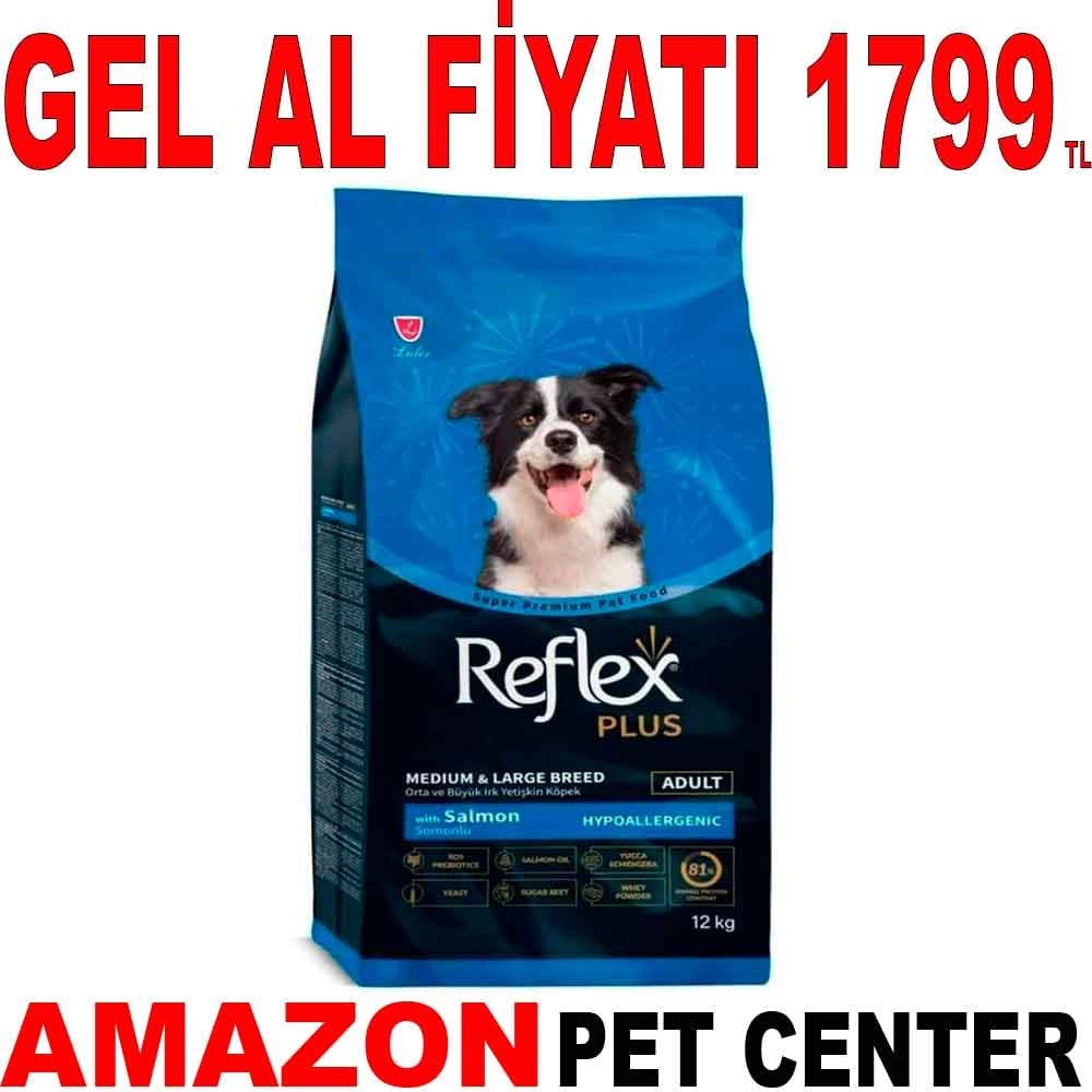 Reflex Plus Somonlu Köpek Maması 12 Kg Gel Al 22754004 Amazon Pet Center