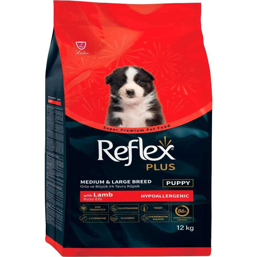 Reflex Plus Yavru Köpek Maması Kuzu Etli ve Pirinçli Orta ve Büyük Irk 12 Kg 8698995034760 Amazon Pet Center