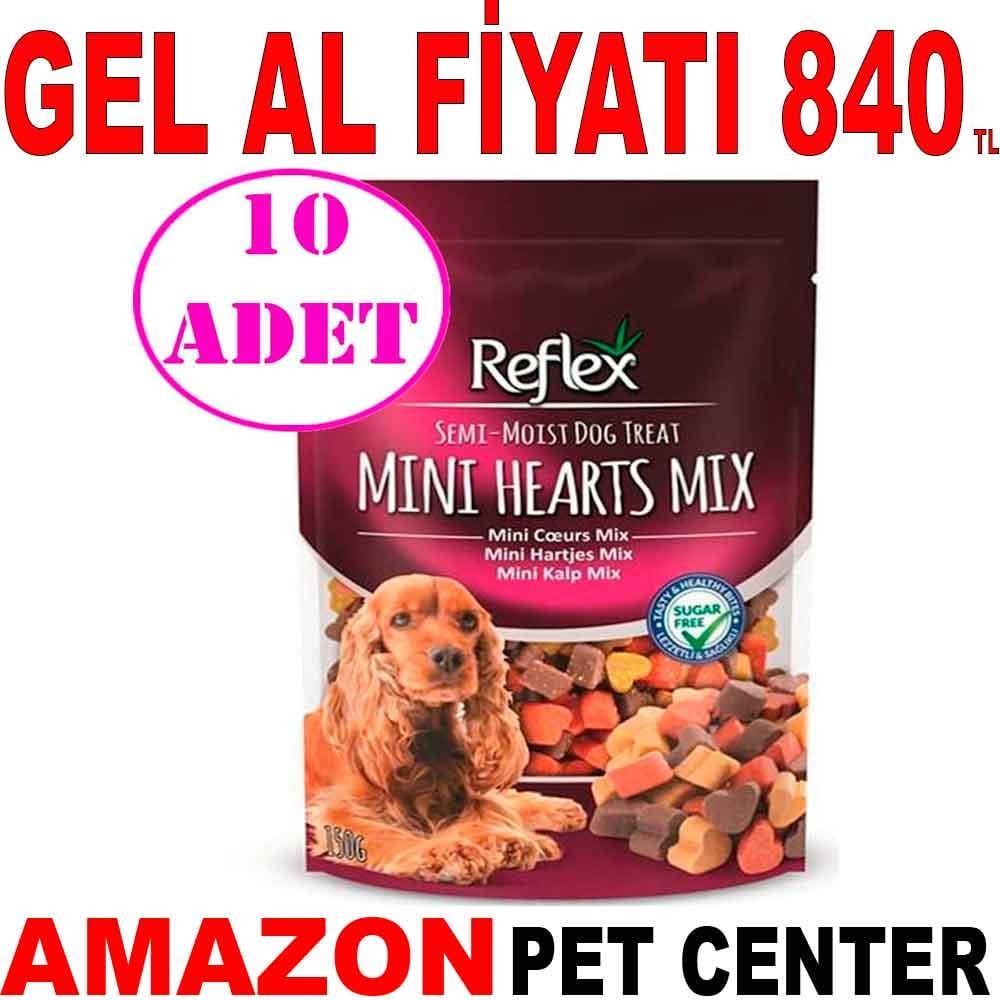 Reflex Renkli Mini Kalpli Yumuşak Köpek Ödülü 150 Gr 10 AD 19578002 Amazon Pet Center