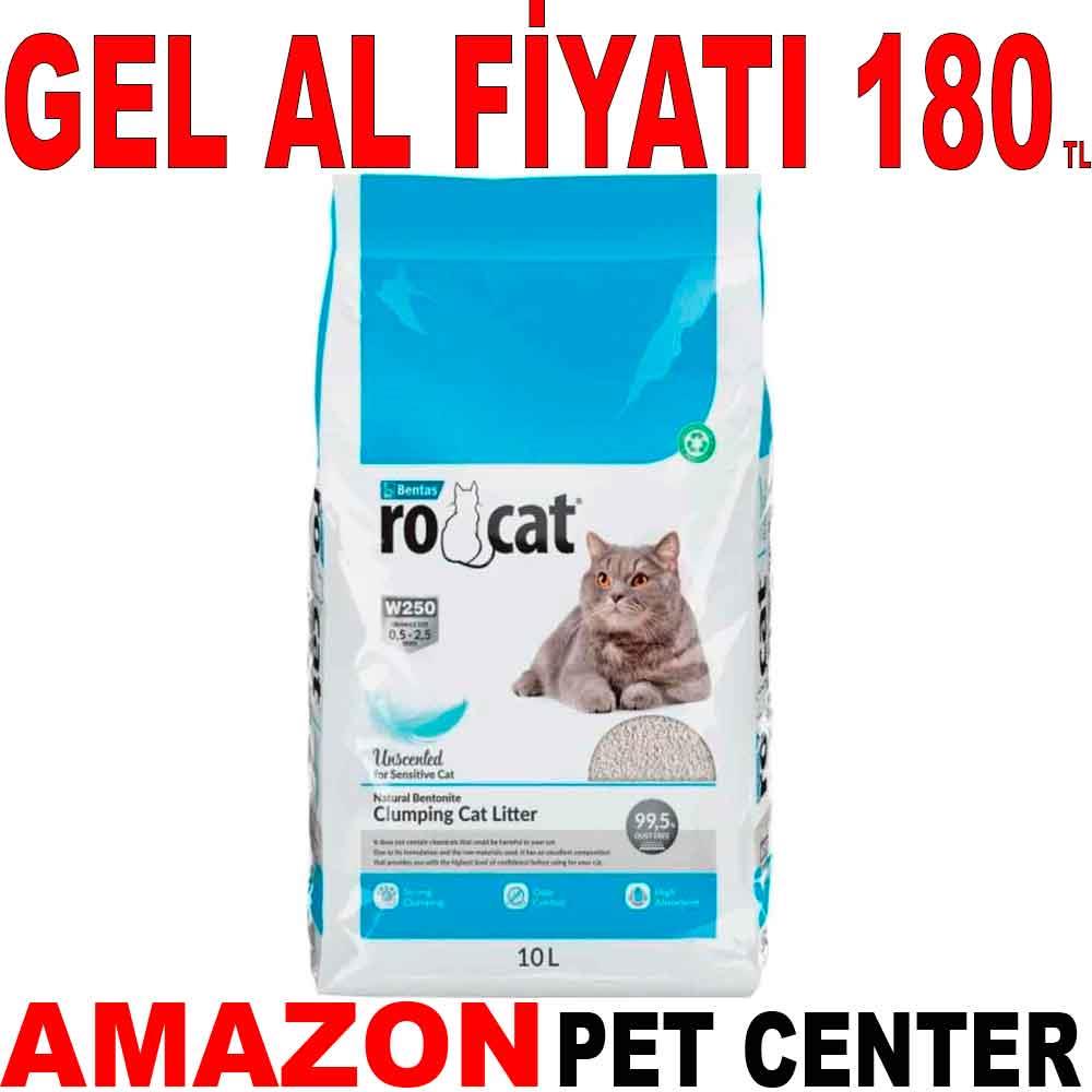 RoCat Kedi Kumu Kokusuz Naturel 10 LT 19750002 Amazon Pet Center