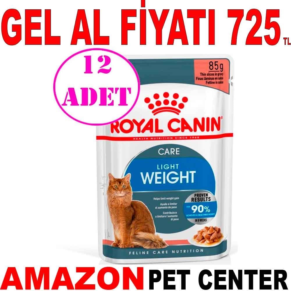 Royal Canin Ultra Light Kedi Konservesi 85 Gr 12 Ad Gel Al 18411003 Amazon Pet Center