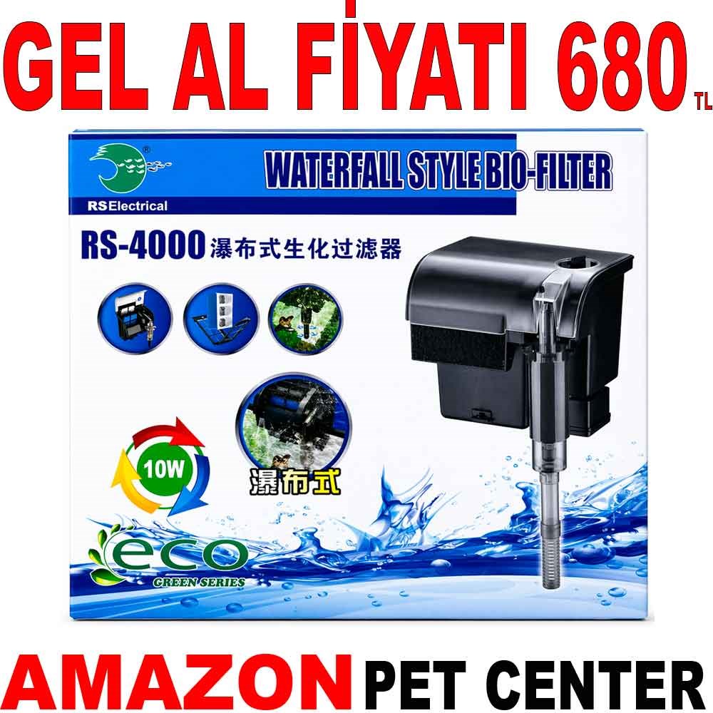 RS 4000 Akvaryum Şelale Filtre 1600 L/H 10 W Gel Al 35010395 Amazon Pet Center